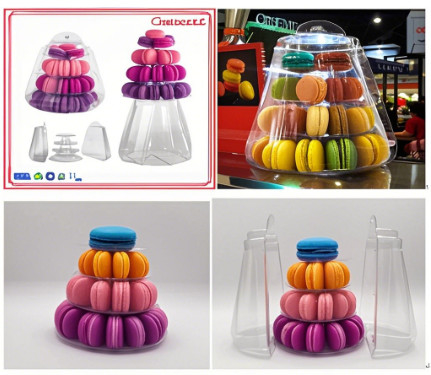 Macaroni 48 Imballaggio Macaroni vassoi di plastica Macaroni cartoni regalo stampaggio a iniezione