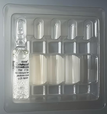 Blister di plastica in PET bianco per farmaci all'interno di un modello anti-contraffazione