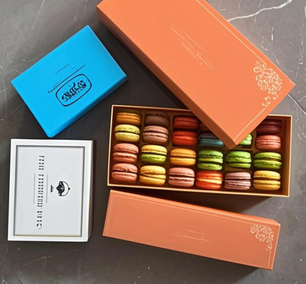 Fornitura Macaroni 12 Capo superiore e inferiore Imballaggio Cassa regalo 24 Capo superiore e inferiore Imballaggio Cioccolato Capo superiore e inferiore Imballaggio Macaroni vassoio di plastica