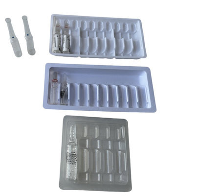 10 ml Ampolata di plastica bianca Viola di medicinale Confezione vassoio Produttore di plastica medica PET Blister Confezione campione accettato