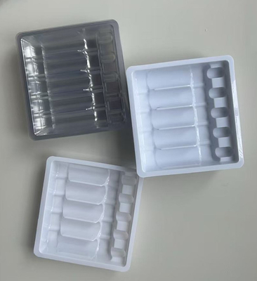 Custom 5 * 5 ml Ampolette di plastica all' interno 2 * 10 ml Acqua per iniezione Liquido orale Xylin Bottiglia vassoio Blister Box