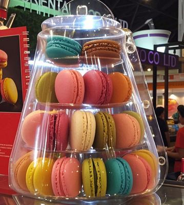 Scatola di carta per macaron personalizzata, confezione di plastica per macaron personalizzata