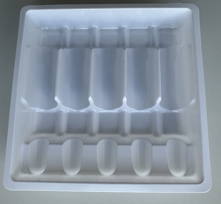 Individuazione del vassoio per ampolle farmaceutiche in PET 1ml 2ml 5ml 10m vassoio per iniezioni d'acqua