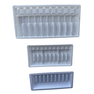 Individuazione del vassoio per ampolle farmaceutiche in PET 1ml 2ml 5ml 10m vassoio per iniezioni d'acqua