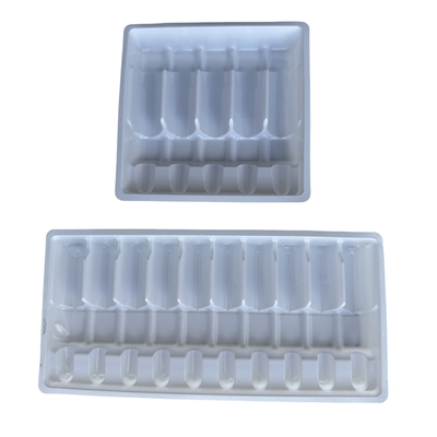Individuazione del vassoio per ampolle farmaceutiche in PET 1ml 2ml 5ml 10m vassoio per iniezioni d'acqua