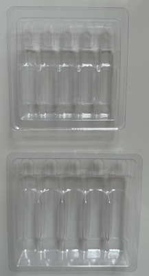 Confezionamento del vassoio per le fiale di polietilene tereftalato PET all'ingrosso 1ml 2ml 5ml 10ml Confezionamento del vassoio per le fiale di iniezione d'acqua