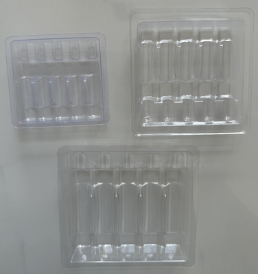 Blister Tray Packaging For Medicine Water Injection 1ml 2ml 5ml 10ml PET Ampoule Tray Personalizzazione
