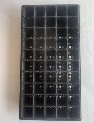 50-cell Black Plastic Seedling Tray 2mm Thick for Forest Tree and Plant Nursery