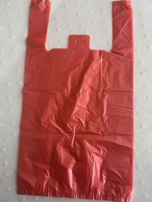 Sacchetto di plastica HDPE con alta resistenza agli urti riciclabile e logo personalizzato per lo shopping nei supermercati
