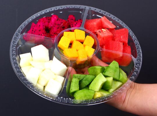Scatola di imballaggio per frutta in PET riciclabile con tenuta termicamente sigillata per una protezione perfetta