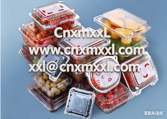 Scatola per imballaggio di frutta termosaldata in PET riciclabile dal design personalizzato e confezione in blister di plastica per pomodori