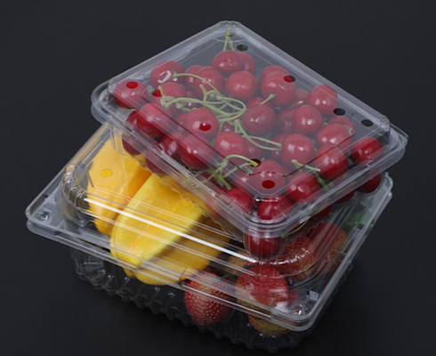 Scatola trasparente monouso di frutta, scatola di plastica per animali da compagnia, scatola blister per supermercati, etichetta all'ingrosso