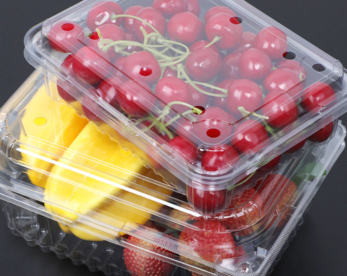 Scatola di frutta monouso di qualità alimentare in PET scatola per tagliare frutta e verdura con coperchio trasparente con coperchio impermeabile scatola di imballaggio scatola di imballaggio per supermercati