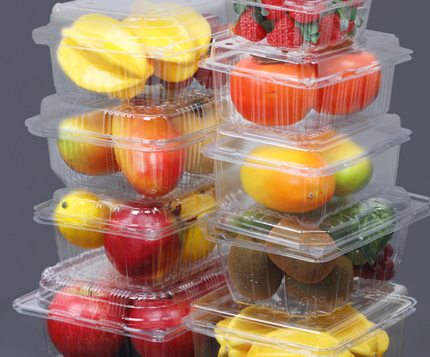 Scatola per frutta monouso - scatola di plastica per alimenti per anguria e fragola - scatola per tagliare la frutta per il pranzo - scatola di imballaggio trasparente monouso