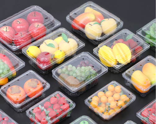 Scatola per frutta monouso - scatola di plastica per alimenti per anguria e fragola - scatola per tagliare la frutta per il pranzo - scatola di imballaggio trasparente monouso