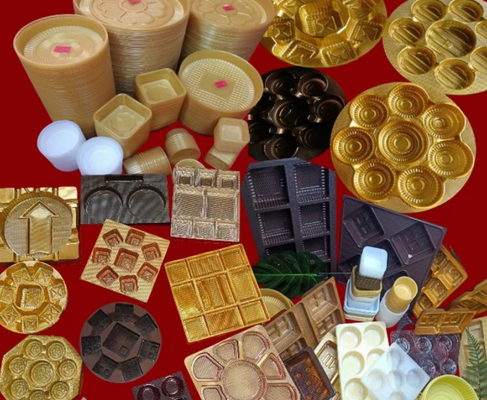 Scatola in PET riciclabile e personalizzabile con tenuta termica per imballaggi di cioccolato e macaroni