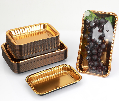 Disegni personalizzati di vaschette di confezionamento di cioccolato e macaroni con sigillamento termico in PET riciclabile