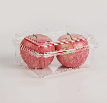 Cassetta per frutta usa e getta all'ingrosso con coperchio trasparente e blister in plastica spessa per l'imballaggio da asporto di scatole da taglio per frutta, realizzate su misura
