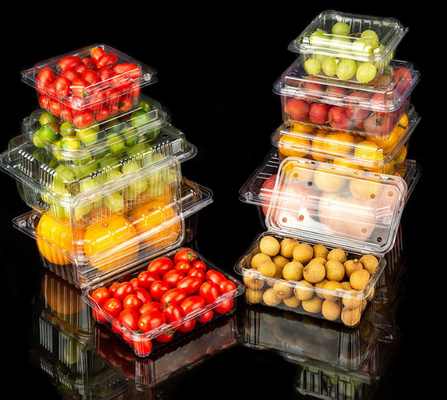 Scatola di imballaggio per mirtilli e lamponi da 125 g - imballaggio in plastica spessa e airtight monouso per mirtilli di qualità alimentare - disponibile all'ingrosso