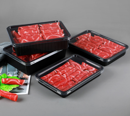 Imballaggi per vassoi di frutta, scatole per imballaggi di carne, scatole per imballaggi di verdure, vassoi per piantine, vasi di plastica per fiori, scatole per fast food, nonché scatole trasparenti in PVC, PP, PET e scatole stampate.