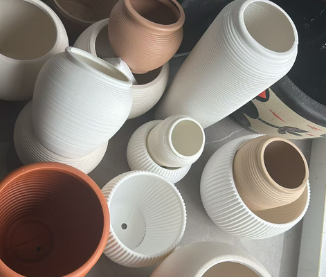 HDPE imitation ceramic flower plate and plastic flower plate with multiple sizes PE Coated and Drainageholes options