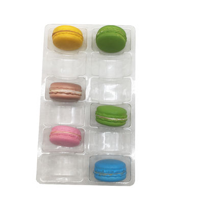 Pacchetto chiaro Macaron di plastica Tray Plastic Insert Tray di disposizione 12 del pezzo singolo 2X6