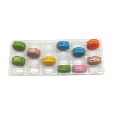 Vassoio d'imballaggio di plastica 4x6 24pcs di Macaron del chiaro ANIMALE DOMESTICO del PVC per il pacchetto di Macaron della bolla