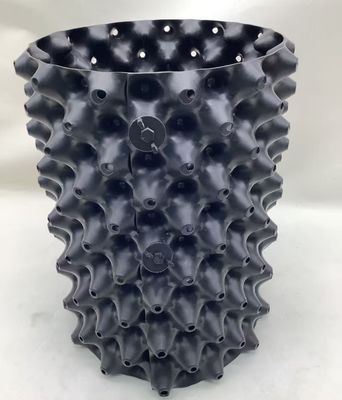 HDPE, vaso blu a fiore di prugno