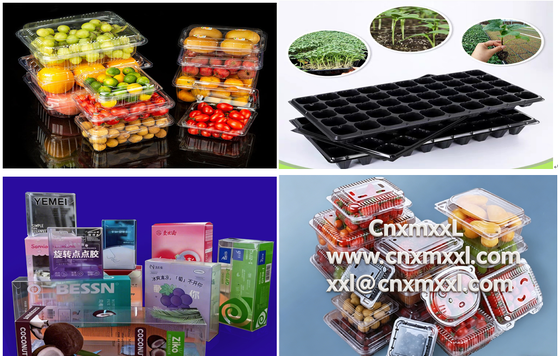 Tavolo di plastica trasparente e ecologico per imballaggi alimentari