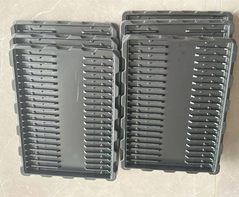 Tavolo anti-bolle anti-statico PS nero personalizzato per componenti elettronici e batterie al litio