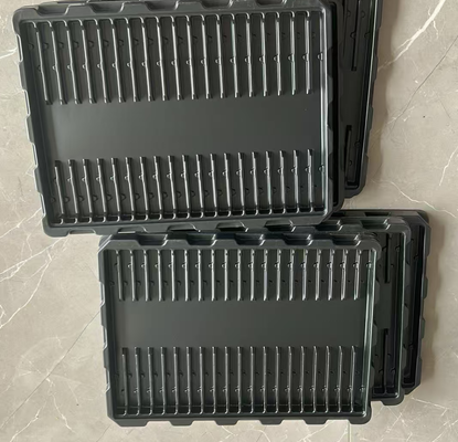 Vassoio in plastica antistatico ecologico personalizzato con 35 scomparti per componenti elettronici